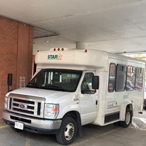 Transportation van at Culpepper Garden